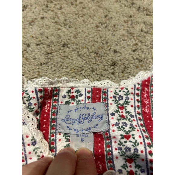 LANZ Of SALZBURG size S NIGHTGOWN 100% Cotton Long Flannel GrannyCore B24 - Picture 4 of 12